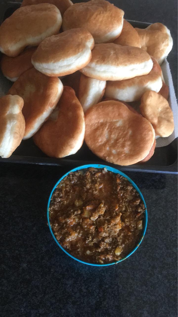 Voetkoek and Mince Voetkoek and Mince